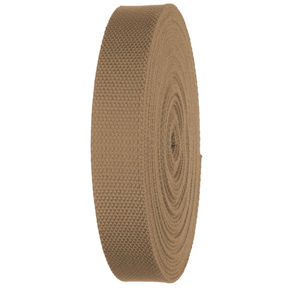 Cotton Webbing 1 1/4 inch Tan